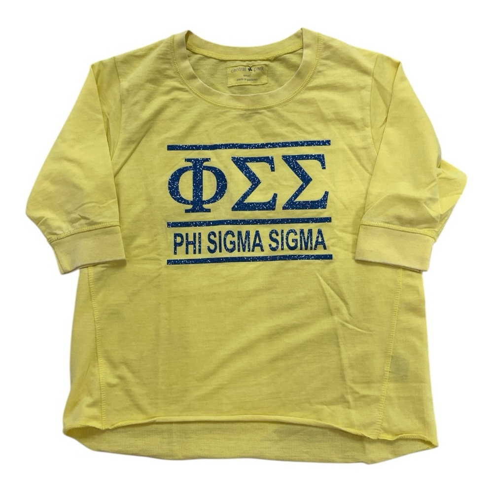 NWOT Phi Sigma Sigma 3/4 Sleeve Jersey Top